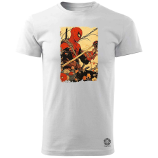 Magnolion Vintage szamuráj Pókember v2 férfi póló - 19 szín, S-3XL