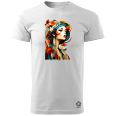 Magnolion Virágos geometria fantázia v4 férfi póló - 19 szín, S-3XL