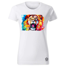 Magnolion Vízfesték oroszlán v2 női póló - 19 szín, XS-2XL