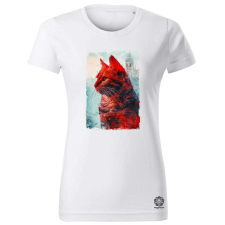 Magnolion Vörös cica BP v6 női póló - 19 szín, XS-2XL női póló