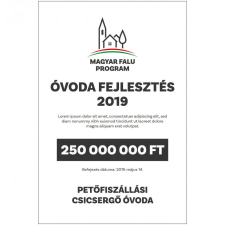 Magyar Falu Program támogatói tábla 2021-től információs címke
