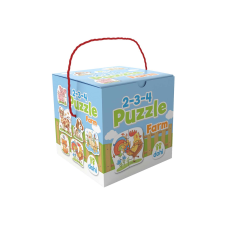 Magyar Gyártó 2-3-4 Darabos Puzzle - Farm állatok puzzle, kirakós