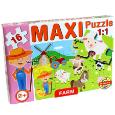 Magyar Gyártó Maxi puzzle Farm állatokkal - D-Toys puzzle, kirakós