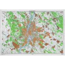 Magyar Honvédség - HM Térképészeti Kht. Budapest dombortérkép Magyar Honvédség 1:50 000 115x80 cm térkép
