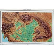 Magyar Honvédség - HM Térképészeti Kht. Kárpát-medence dombortérkép Magyar Honvédség 66x48 cm térkép