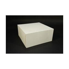 Magyar termék Papír süteményes tortás doboz egyben fedeles 25x25x12 cm sütés és főzés
