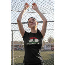  Magyarország feliratú focis fekete póló egyedi ajándék