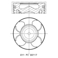 Mahle dugattyú 011 PI 00117 000 autóalkatrész