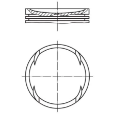 Mahle dugattyú 028 PI 00120 001 autóalkatrész