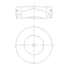 Mahle dugattyú 028 PI 00158 001 autóalkatrész
