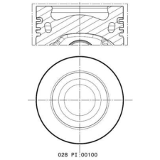 Mahle dugattyú MAHLE 028 PI 00100 002 autóalkatrész