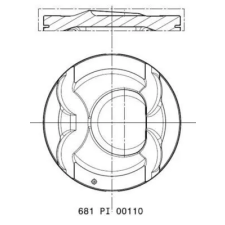 Mahle dugattyú MAHLE 681 PI 00110 000 autóalkatrész