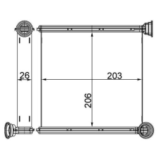 Mahle Hőcserélő, belső tér fűtés MAHLE AH 256 000S autóalkatrész