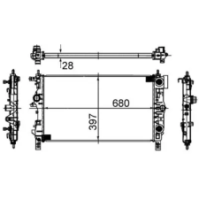 Mahle hűtő, motorhűtés CR 1011 000S autóalkatrész