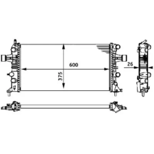 Mahle hűtő, motorhűtés CR 237 000S autóalkatrész