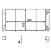 Mahle hűtő, motorhűtés CR 340 001S