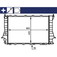 Mahle hűtő, motorhűtés CR 358 000S autóalkatrész