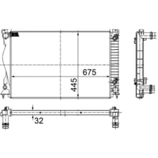 Mahle hűtő, motorhűtés CR 789 000S autóalkatrész
