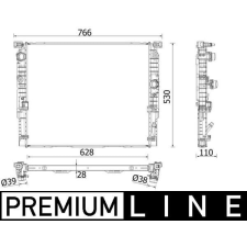 Mahle hűtő, motorhűtés MAHLE CR 2198 000P autóalkatrész