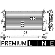 Mahle hűtő, motorhűtés MAHLE CR 808 000P autóalkatrész