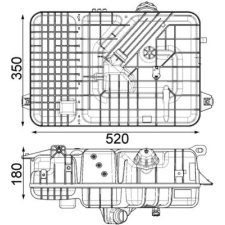 Mahle kiegyenlítőtartály, hűtőfolyadék MAHLE CRT 236 000P autóalkatrész