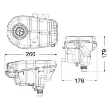 Mahle kiegyenlítőtartály, hűtőfolyadék MAHLE CRT 60 000S autóalkatrész