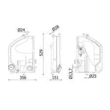 Mahle kiegyenlítőtartály, hűtőfolyadék MAHLE CRT 6 000S autóalkatrész