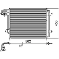 Mahle kondenzátor, klíma AC 325 000P autóalkatrész