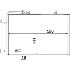 Mahle kondenzátor, klíma AC 370 000S autóalkatrész