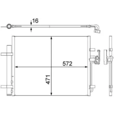 Mahle kondenzátor, klíma AC 441 000S autóalkatrész