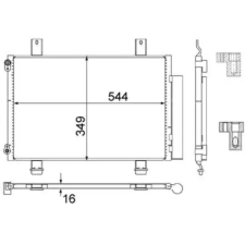 Mahle kondenzátor, klíma AC 456 000S autóalkatrész