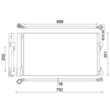 Mahle kondenzátor, klíma AC 486 000S autóalkatrész
