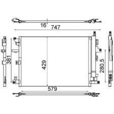 Mahle kondenzátor, klíma AC 635 000S autóalkatrész