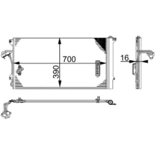 Mahle kondenzátor, klíma AC 659 000S autóalkatrész