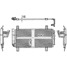 Mahle kondenzátor, klíma AC 714 000S autóalkatrész