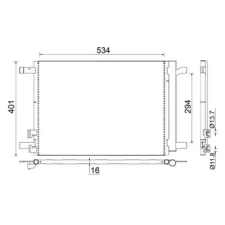 Mahle kondenzátor, klíma AC 772 000S autóalkatrész