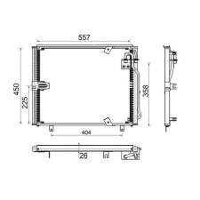 Mahle kondenzátor, klíma MAHLE AC 148 000S autóalkatrész