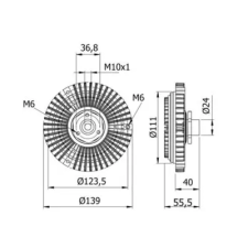 Mahle kuplung, hűtőventilátor CFC 46 000S autóalkatrész