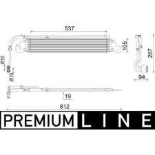 Mahle Olajhűtő, automata sebességváltó CLC 288 000P autóalkatrész