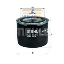 MAHLE ORIGINAL (KNECHT) MAHLE ORIGINAL OC222 olajszűrő olajszűrő