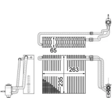 Mahle párologtató, klímaberendezés AE 107 000P autóalkatrész