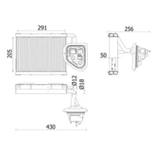 Mahle párologtató, klímaberendezés AE 159 000P autóalkatrész