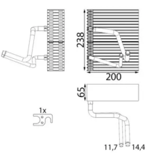 Mahle párologtató, klímaberendezés AE 287 000S autóalkatrész