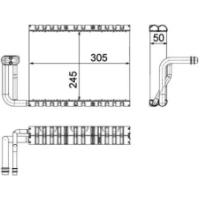 Mahle párologtató, klímaberendezés AE 88 000P autóalkatrész