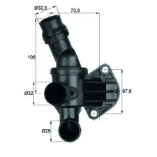 Mahle termosztát, hűtőfolyadék TI 6 80 autóalkatrész