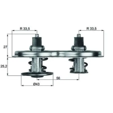Mahle termosztát, hűtőfolyadék TX 33 83D autóalkatrész