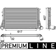 Mahle töltőlevegő-hűtő CI 208 000P autóalkatrész