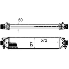 Mahle töltőlevegő-hűtő CI 427 000S autóalkatrész