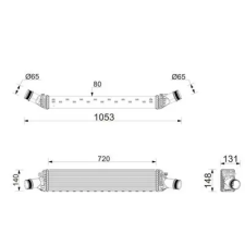 Mahle töltőlevegő-hűtő CI 778 000P autóalkatrész