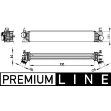 Mahle töltőlevegő-hűtő MAHLE CI 148 000P autóalkatrész